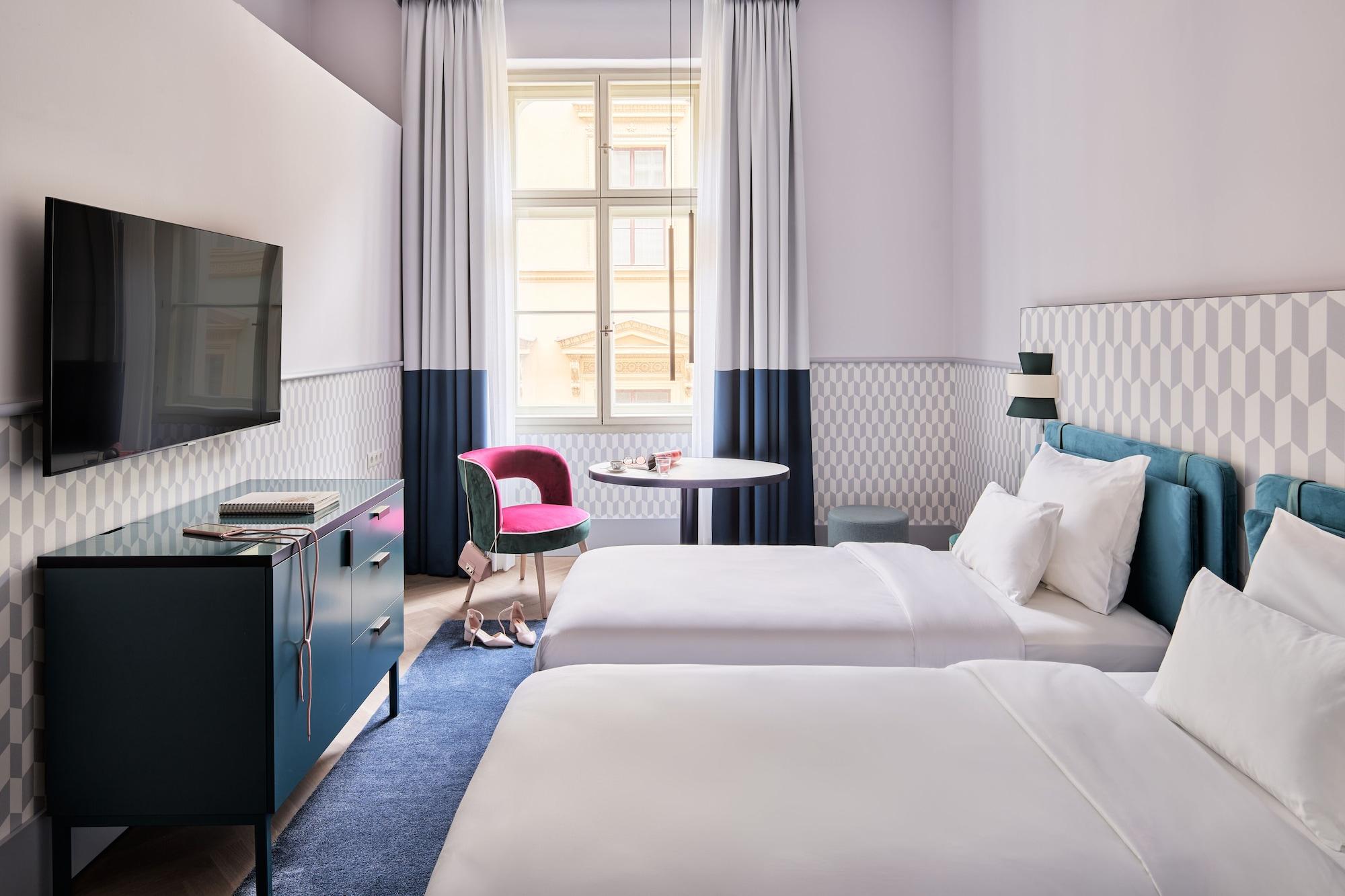 Falkensteiner Boutique Hotel Prague Ngoại thất bức ảnh A room at the Hotel Zags